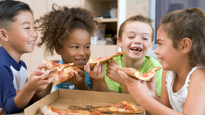 Youth at pizza night